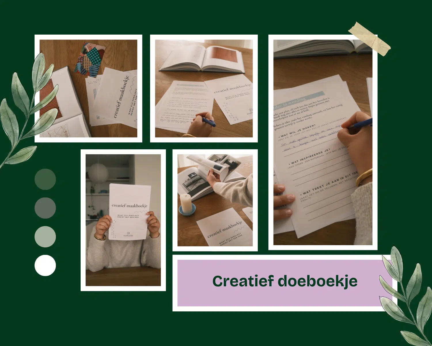 Een creatief maakboekje houdt je creatief bezig.