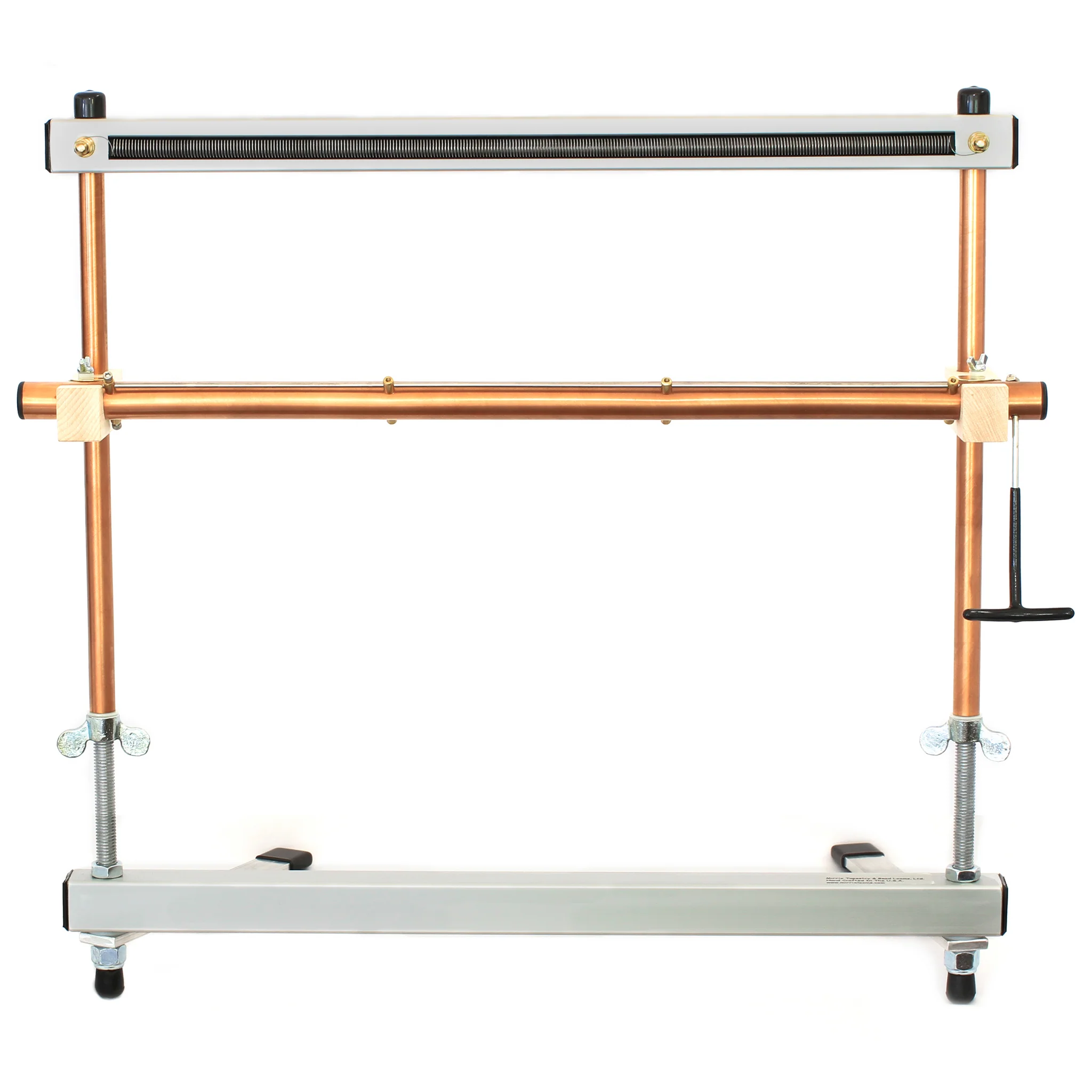 Mirrix Deb weefgetouw van aluminium en hout: licht en draagbaar tafelweefgetouw van 40 cm breed