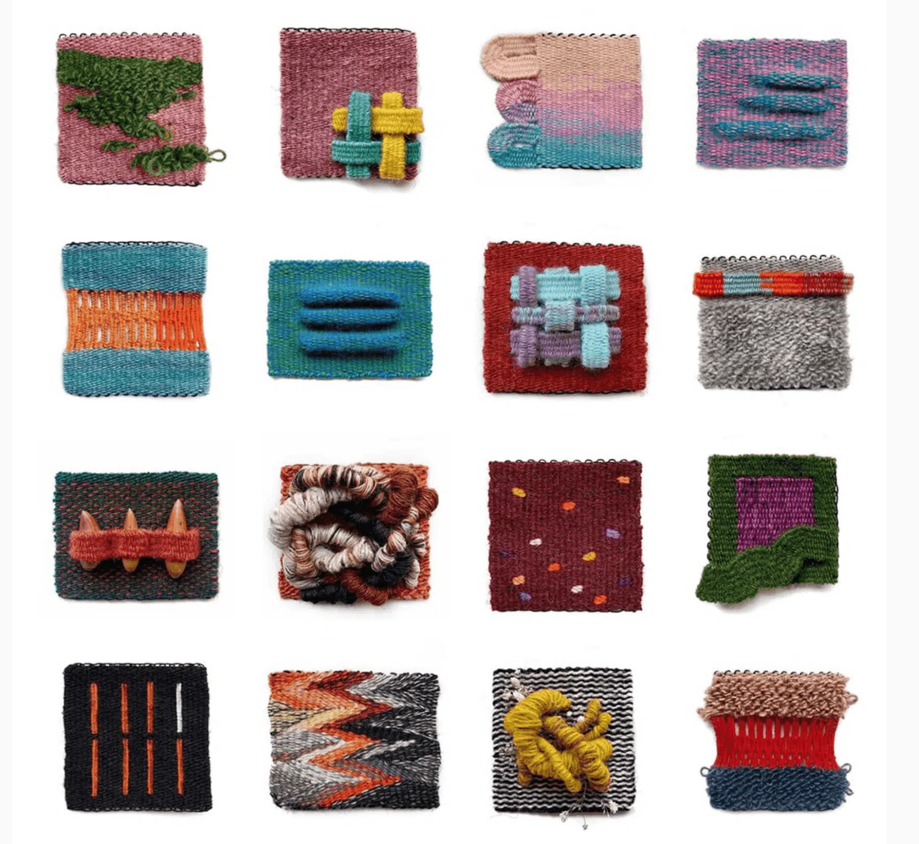 Overzicht werk experimenteel weven van Nathasha Kiev